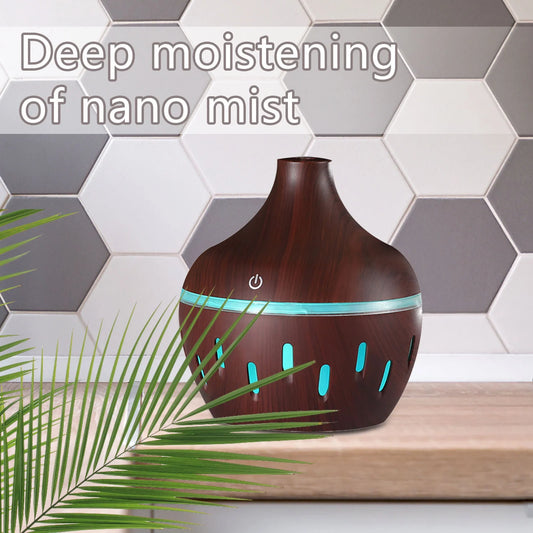 Oil Diffusers for Home 5V Wood Grain Household Humidifier Colorful Aromatherapy Machine Usb Humidifier Vehicle Mounted Atomizer Humidifying Stick, Home