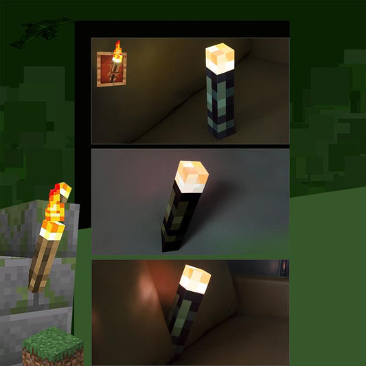 USB Rechargeable Torch Lamp 7-Color Night Light Wall Mountable Handheld Table Lamp for Nightstand Living Room Bedroom Gaming Room